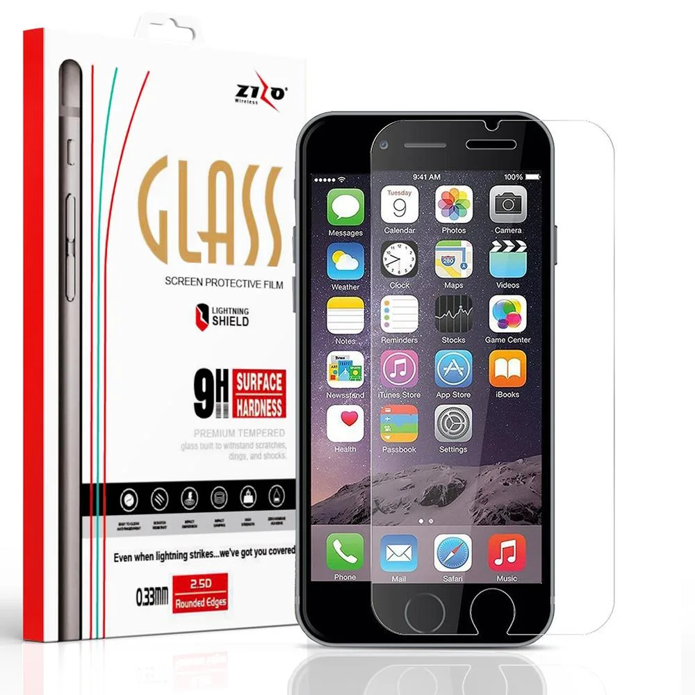 Zizo Zizo Tempered Glass Screen Protector iPhone 7 Plus 5.5in .33mm 9H Clear — product photo