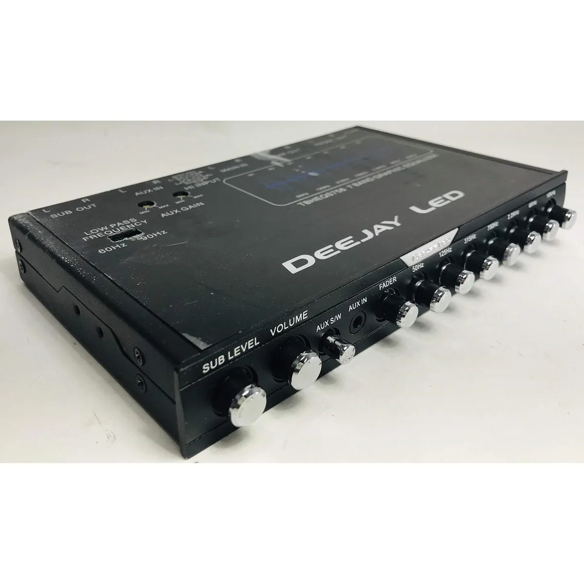 Deejay LED Deejay LED TBHEQS756 7 Band Car Equalizer with Sub Level Fader and Front Aux-in — product photo