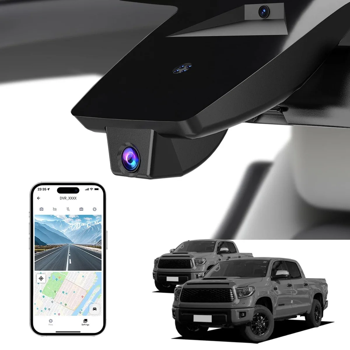 Bipra Bipra 4K Dash Cam Toyota Tundra 2017-2021 Sequoia 2017-2022 2 in 1 accessory — product photo
