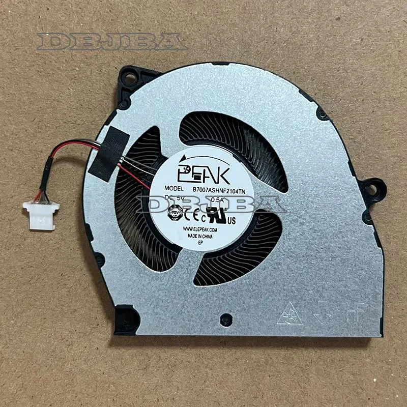 Small black laptop CPU cooling fan with four-pin connector