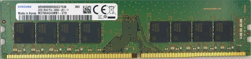SAMSUNG SAMSUNG M378A4G43MB1-CTD 32GB DDR4 2666MHz CL19 1.2V UDIMM desktop RAM — product photo