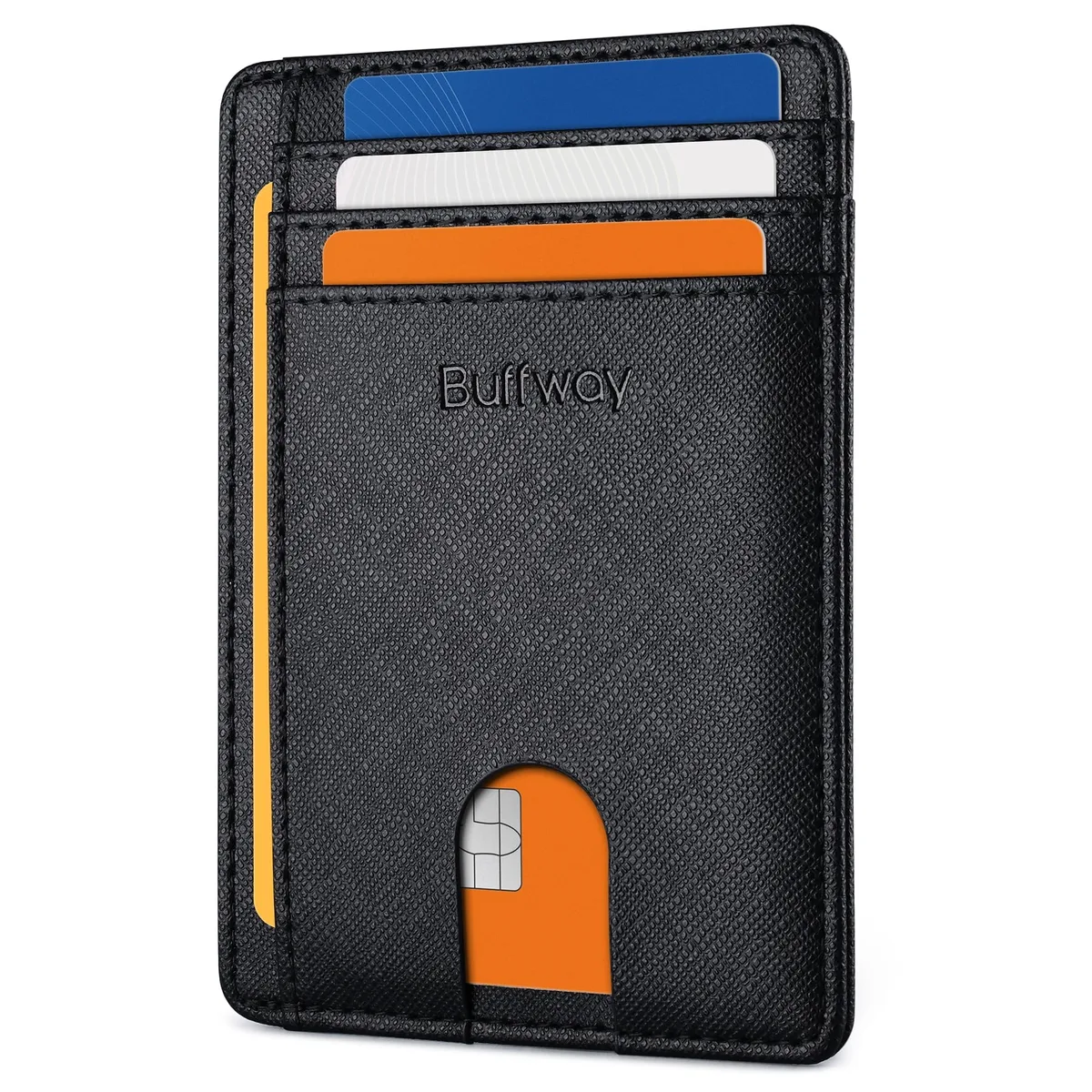 Buffway Bw-wl-co-bl RFID Blocking Faux Leather Wallet Black 16 — product photo