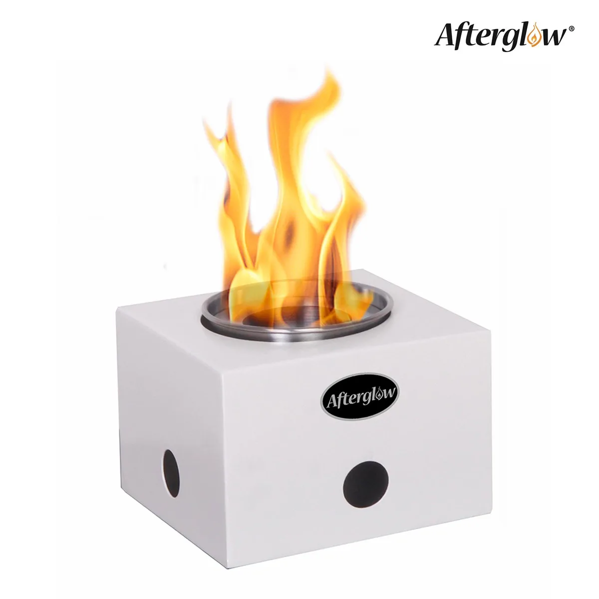 Afterglow Afterglow Steel Square White Tabletop Fire Bowl — product photo