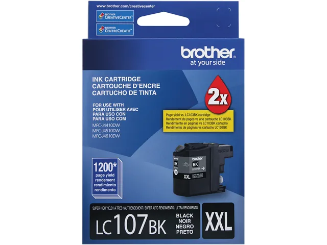 Brother Brother LC107BK Super High Yield Black Ink Cartridge 1200 Pages — product photo