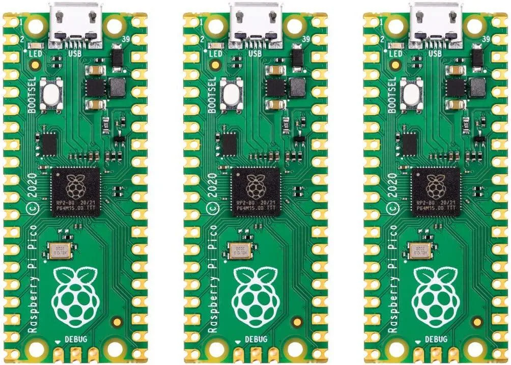 Raspberry Pi Raspberry Pi Pico 22AJ1097 RP2040 2MB Flash Pack of 3 development board — product photo