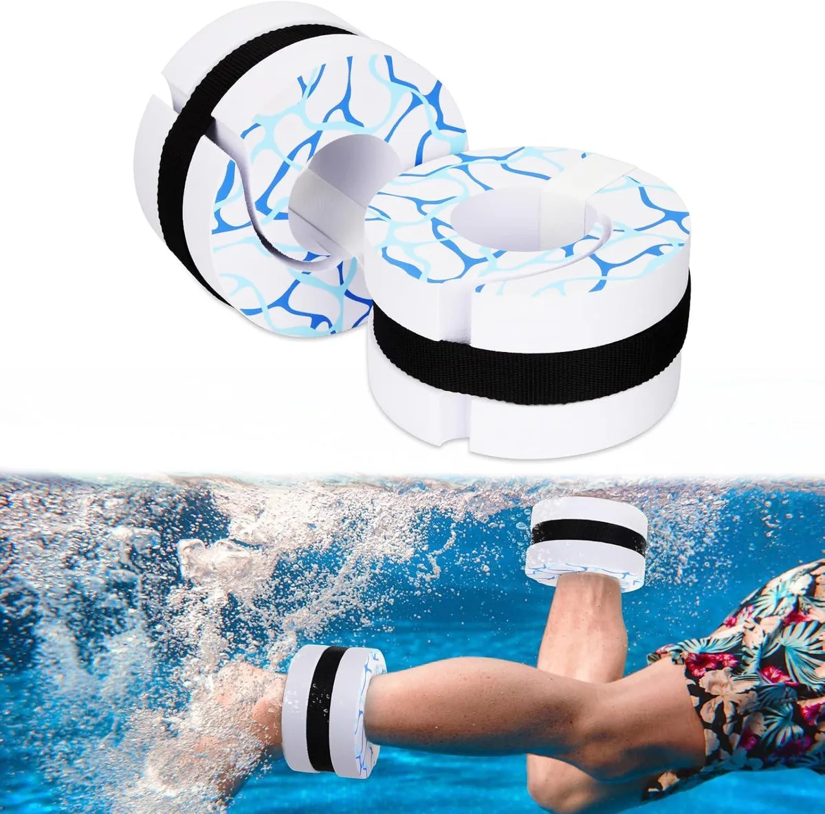 TAURKENAM TAURKENAM Swim Aquatic Cuffs Adjustable Float Ring weight training — product photo