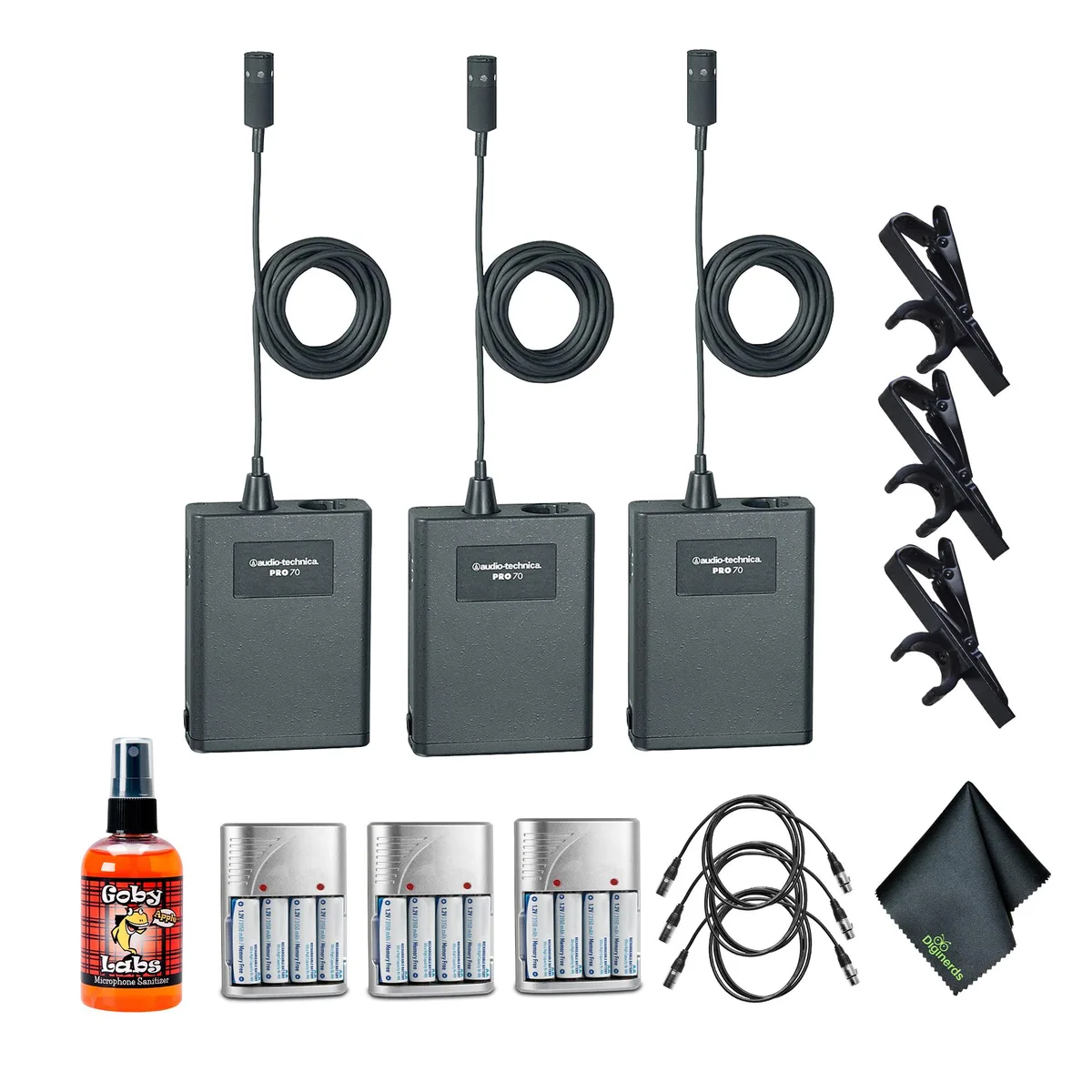 Audio-Technica Audio-Technica Pro 70 Lavalier Microphone Pack of 3 — product photo