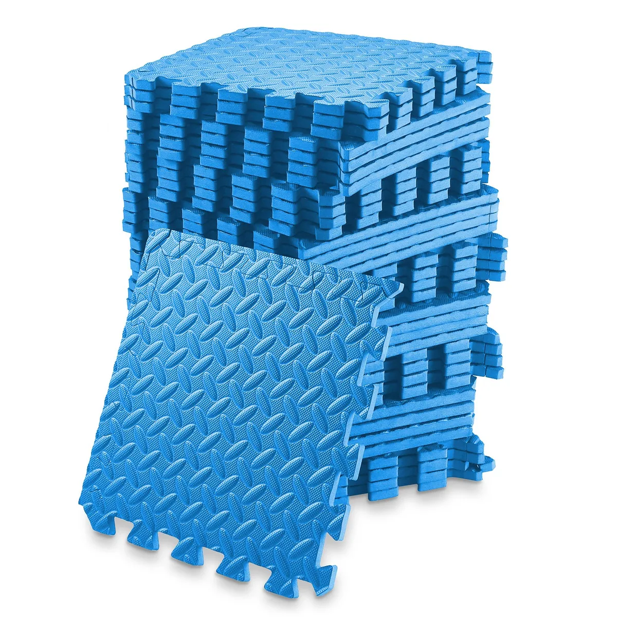 Philosophy Gym Philosophy Gym Pack of 36 Interlocking Foam Mats 12x12 Inch Blue — product photo