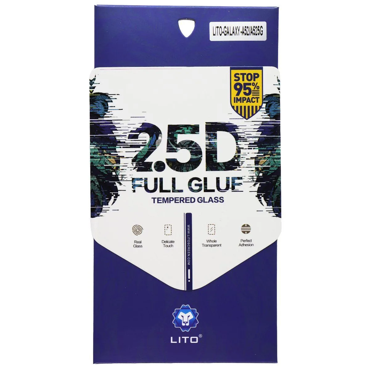 Lito Children’s Wear Lito Children’s Wear 2.5D Full Glue Tempered Glass Cover for Samsung Galaxy A52 / A52 5G — product photo