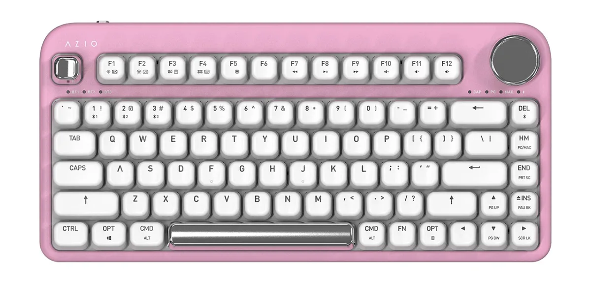 AZIO AZIO IZO 75% Mechanical Keyboard Pink Blossom IK408 2 in 1 accessory — product photo