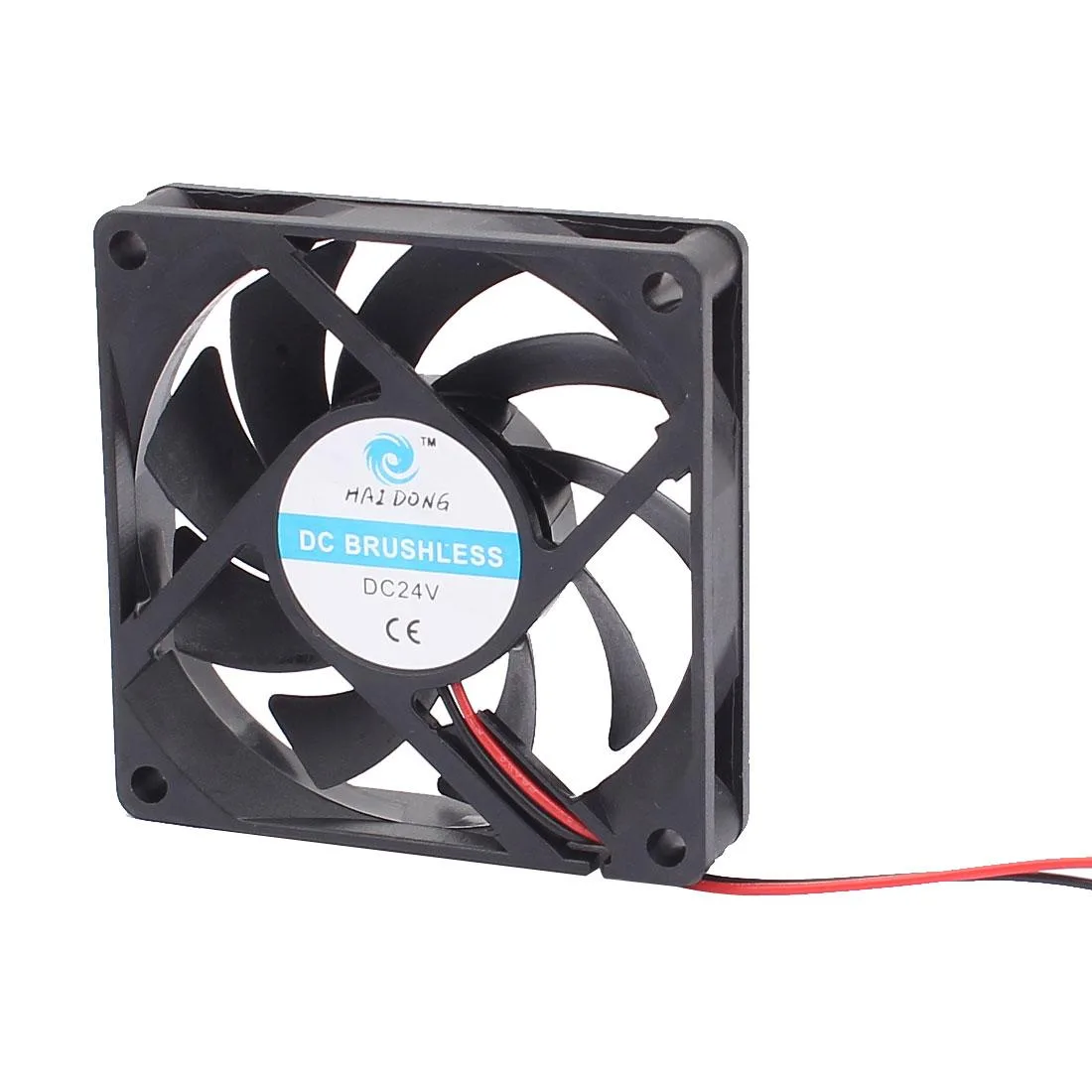 Unique-Bargains Unique-Bargains 70mmx70mmx15mm DC 24V 9-Vane Case Fan with Metal Finger Guard — product photo