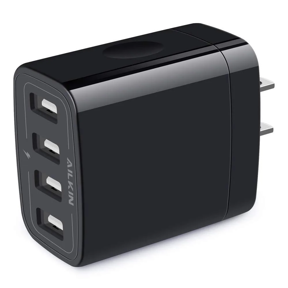 AILKIN PT-WC-24 4-port USB charger 4.8A black — product photo