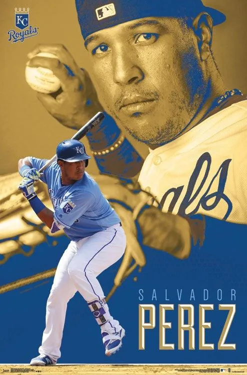 Poster print Kansas City Royals Salvador Perez 22 by 34 inches