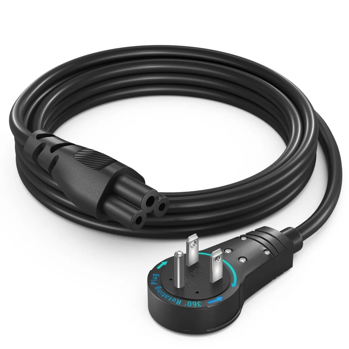  Axiom 360-C5R06-18B0 6ft AC Power Cord with 360° Rotating Plug — product photo