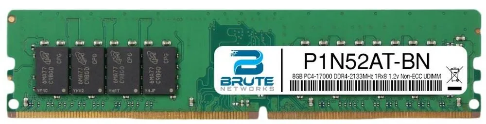 Brute Networks Brute Networks 8GB DDR4-2133 PC4-17000 CL15 1.2V Non-ECC UDIMM 1Rx8 — product photo