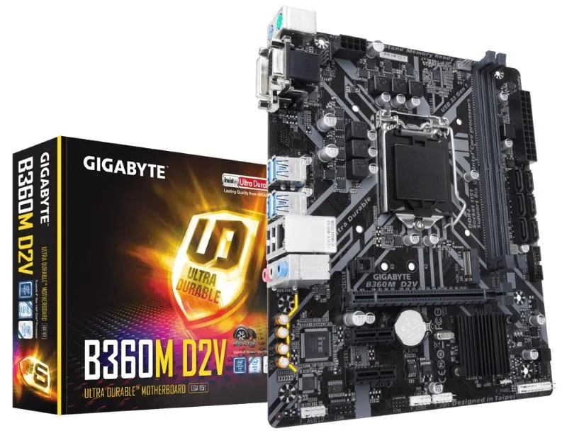 GIGABYTE GIGABYTE B360M D2V Intel Motherboard LGA 1151 DDR4 Micro ATX — product photo