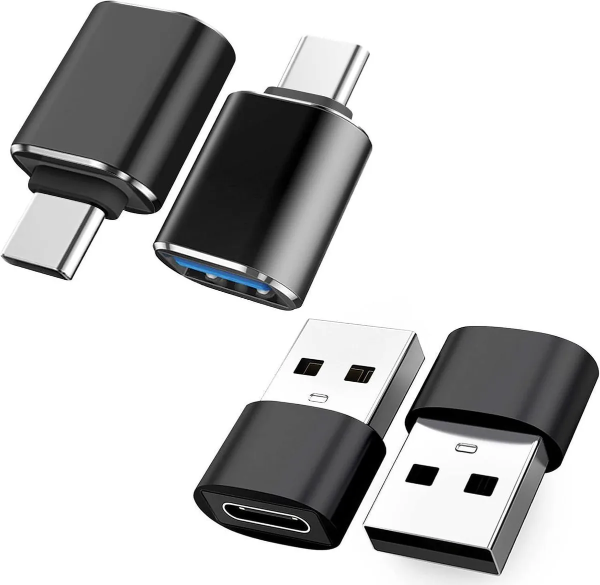 Vszerda Vszerda USB C Male to USB Female & USB Male to USB C Female Adapters 4 Pack — product photo