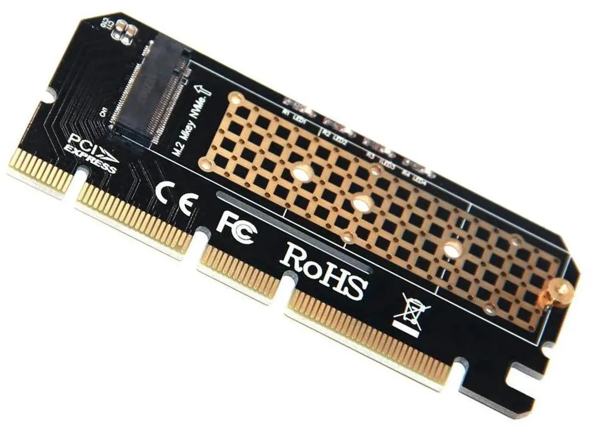 Vszerda Vszerda M.2 NVMe to PCIe 3.0 x16 Adapter with LED M-Key 2230-2280 — product photo