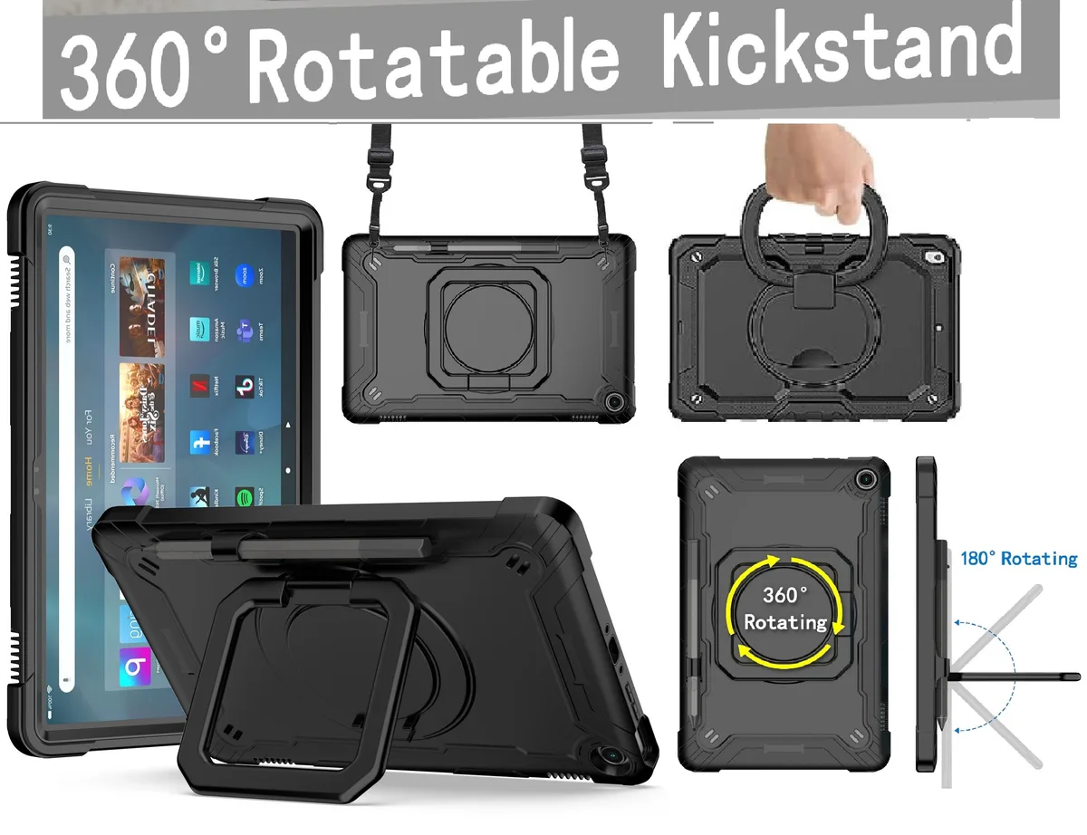 anicestore anicestore 11 inch Tablet Case 13th Gen 2023 360 Stand Black — product photo
