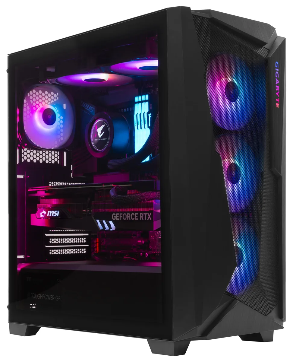 ArsenalPC ArsenalPC Gigabyte C301 GLASS Ryzen 7 9800X3D RTX 5070 Ti 128GB DDR5 2TB NVMe Liquid Cooled gaming PC — product photo