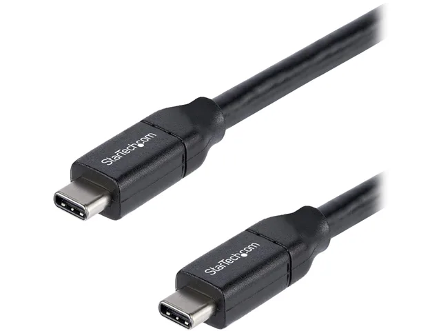 STARTECH STARTECH USB2C5C50CM usb cable USB-C to USB-C .5m 5A PD USB 2.0 480 Mbit/s Black — product photo