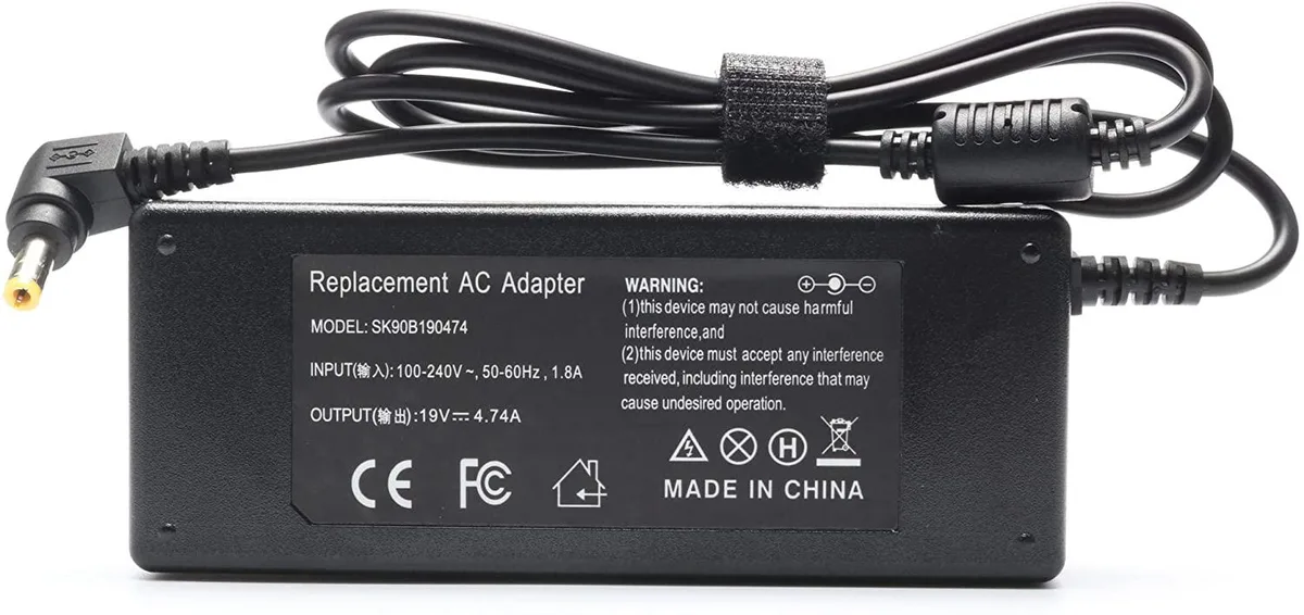 myVolts myVolts 90W 19V 4.74A ASUS 5.5×2.5mm laptop charger — product photo