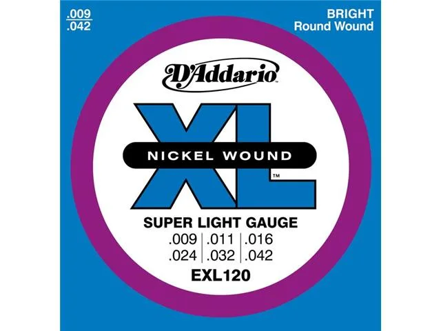 D'Addario D'Addario EXL120 Super Light Electric Guitar Strings 3 Pack — product photo