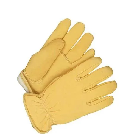 BDG BDG 20-9-366-XL Leather Drivers Gloves Deerskin Palm Shirred Slip-On Beige Personal Protective Equipment — product photo