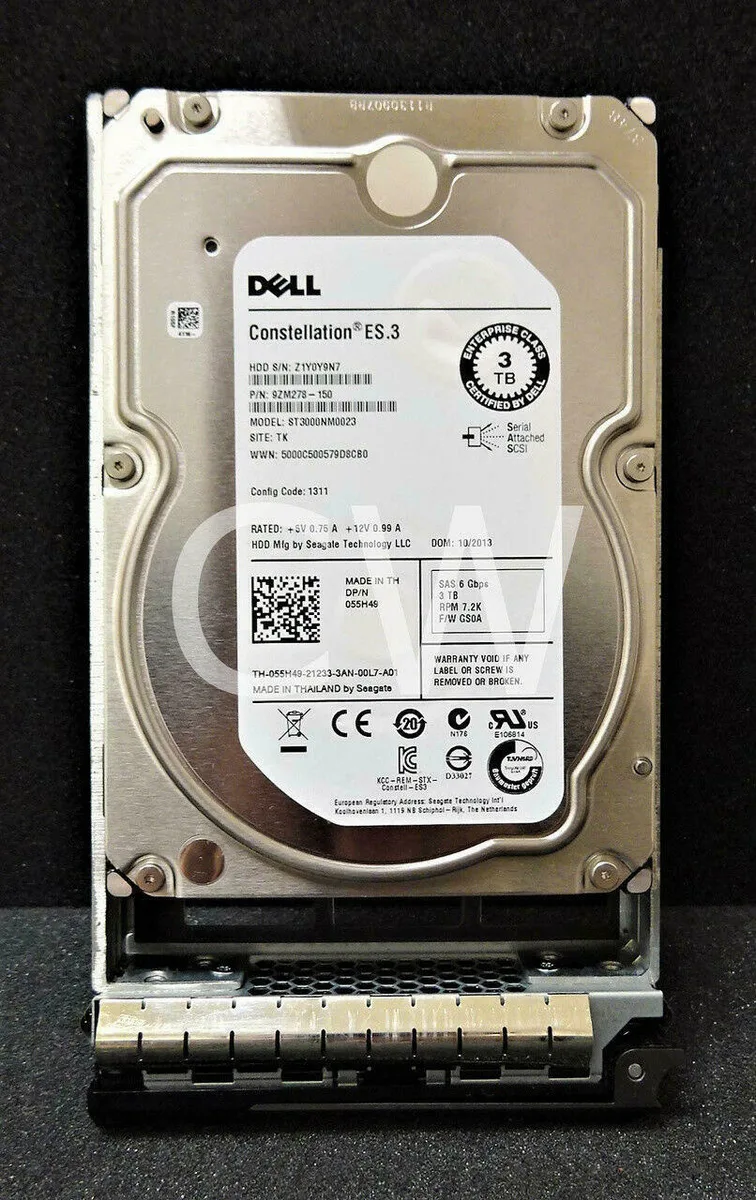 DELL DELL ST3000NM0023 3TB 7.2K 6G 128MB 3.5in SAS Hard Drive — product photo