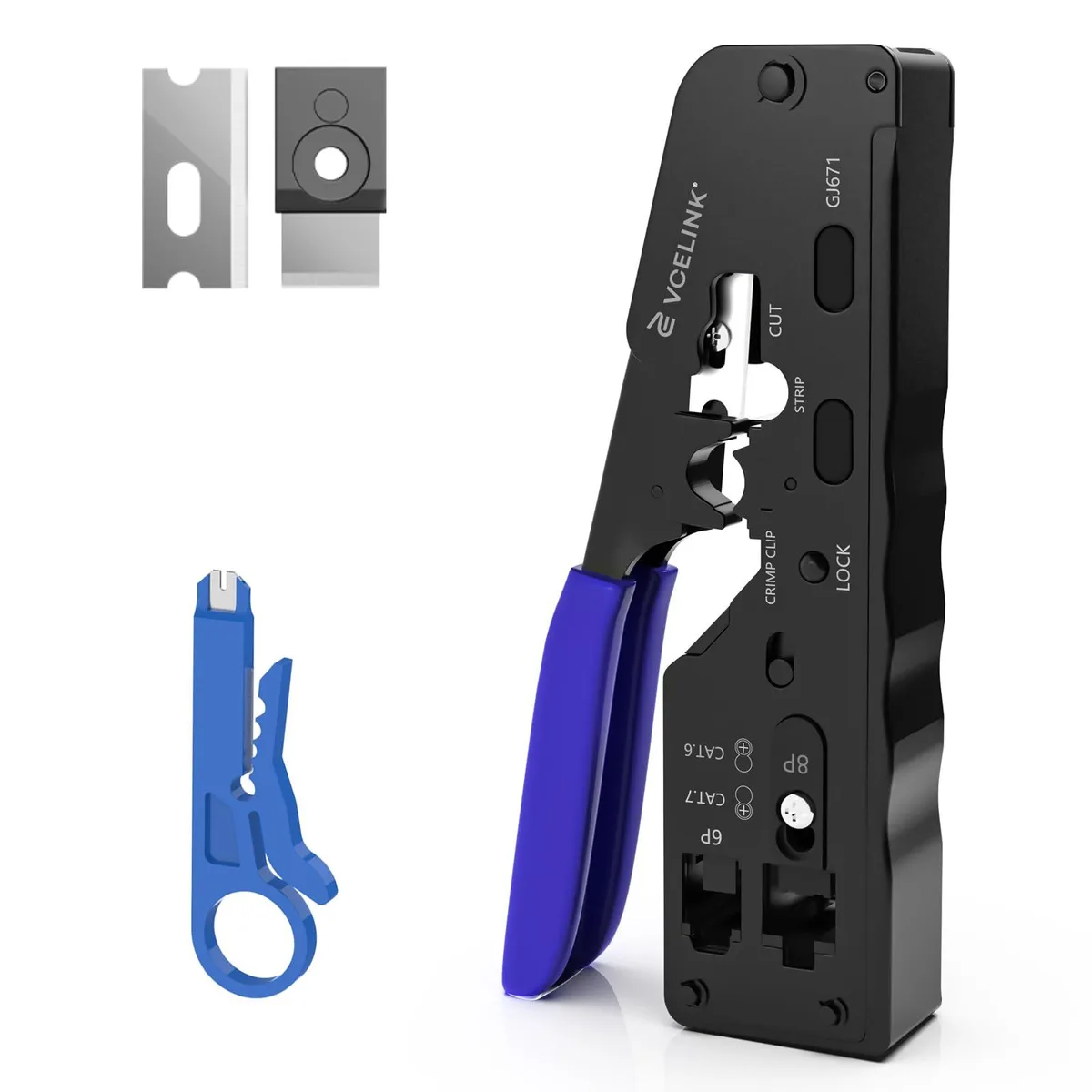 VCELINK RJ45 Crimp Tool Set Black — product photo