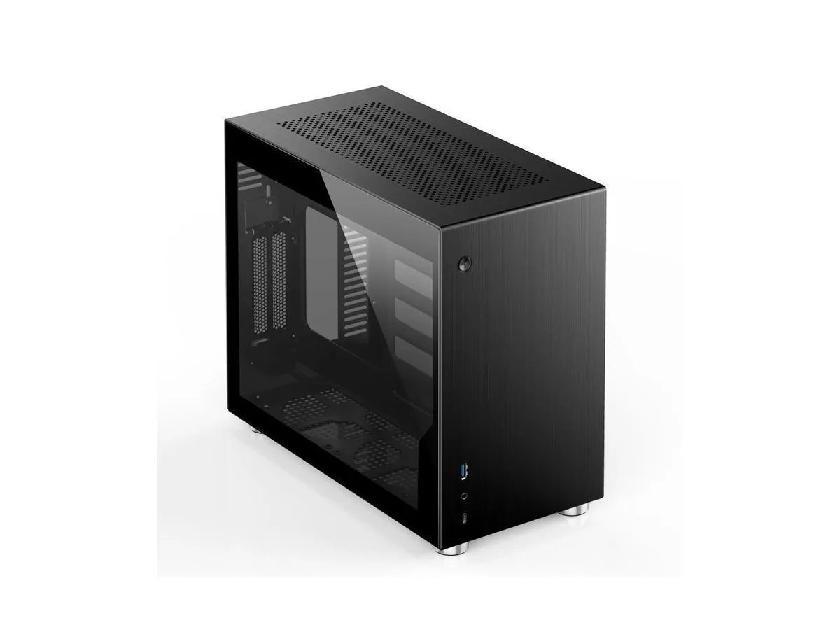 Corn Electronics Corn Electronics V10 Mini-ITX PC Case Black Dual Glass — product photo