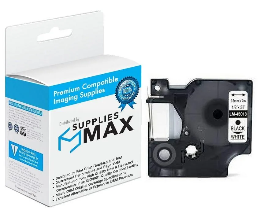 SuppliesMax SuppliesMax Dymo 45013 Label Tape 1/2in x 23 Ft — product photo