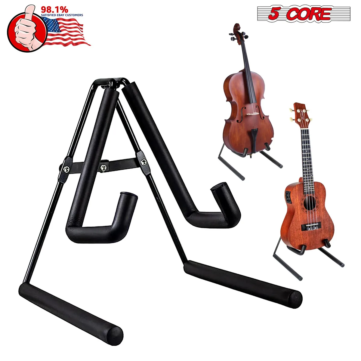5 Core 5 Core GSS UKU Ukulele Stand A-Frame Foldable Black — product photo