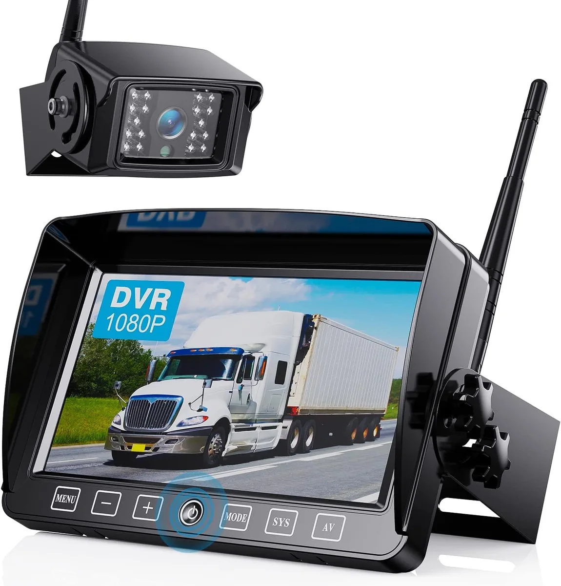 WUQ WUQ Digital Wireless Backup Camera Kit 1080P IP69 7 DVR Touch Monitor B701 — product photo