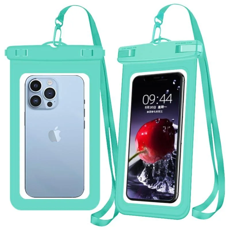 No Sew No Sew WaterproofCase0001 Waterproof Phone Case Green 2 Pack 6.9" IPX8 — product photo