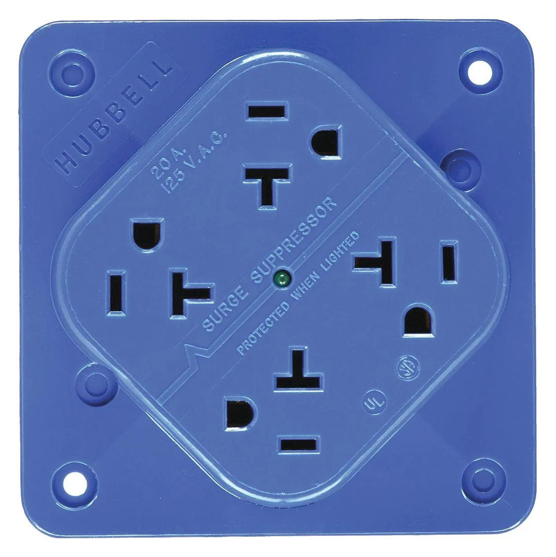 Hubbell Incorporated Hubbell Incorporated HBL420S Blue Receptacle 20A 125V — product photo