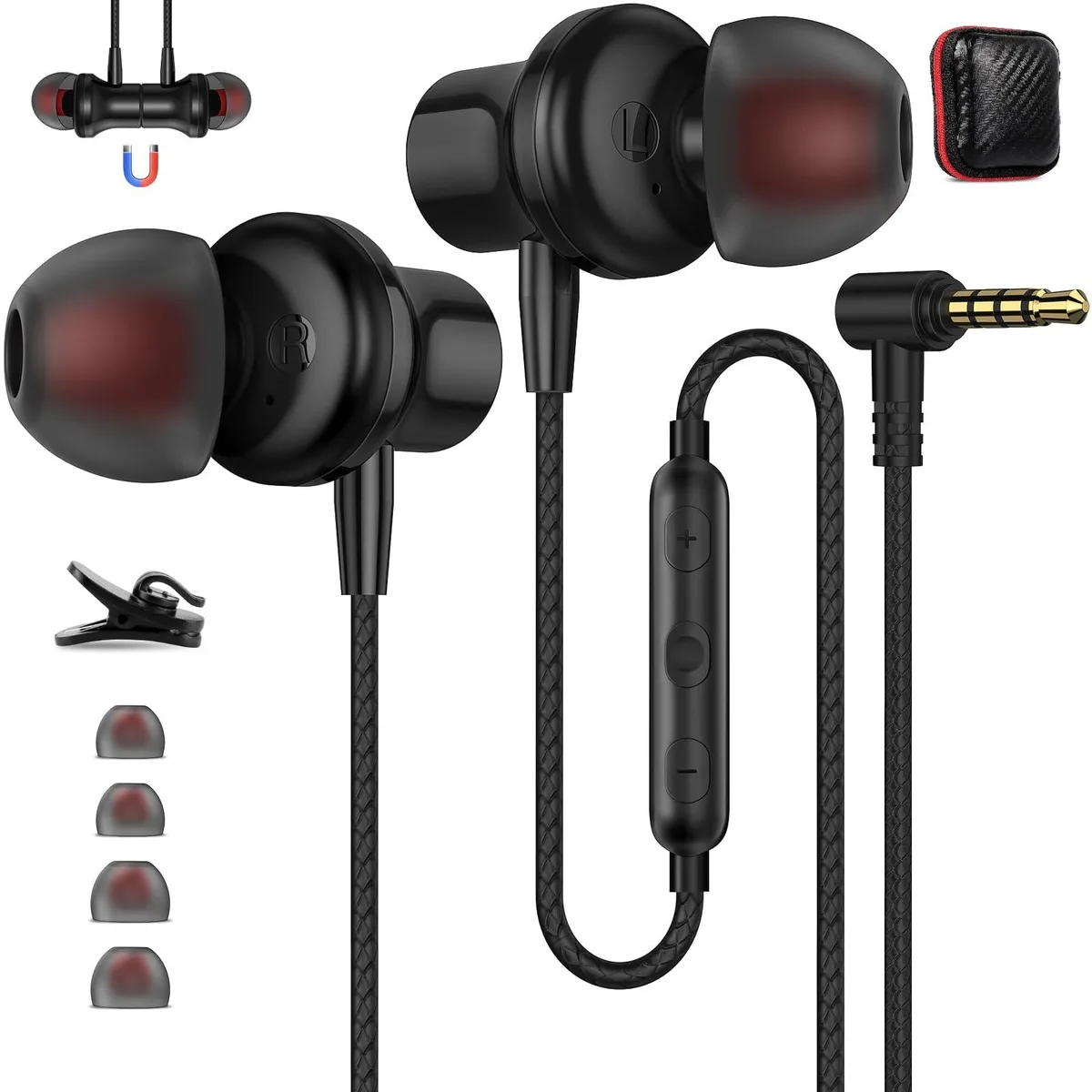No Sew No Sew ASKUBSKU-0137 3.5mm Wired Earbuds 5.9ft Black — product photo