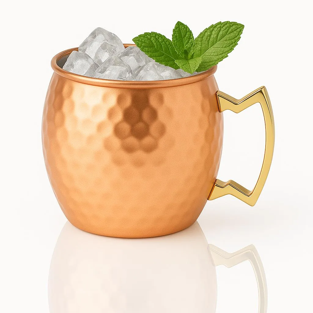 Vandue Corporation Vandue Corporation Handmade Hammered Copper Mule Mug Nickel Lined 16 oz Brass Handle — product photo