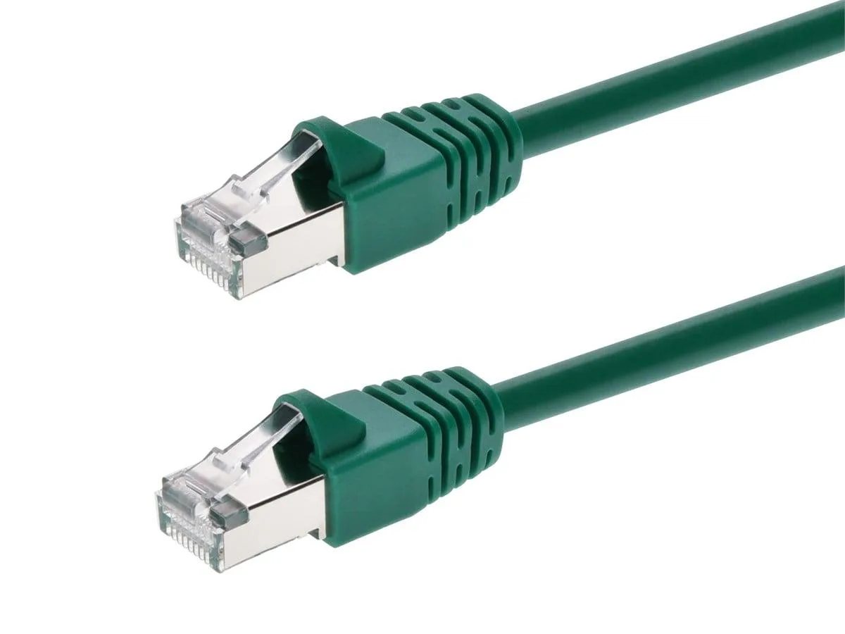 Monoprice Inc. Monoprice 124364 Cat6A Ethernet Patch Cable 10 ft Green STP 550MHz 26AWG — product photo