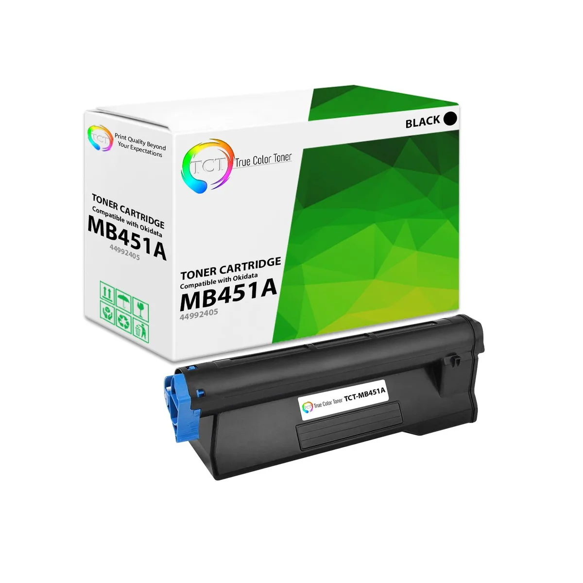 TCT TCT B451A Toner Cartridge 44992405 Black 1500 Pages — product photo