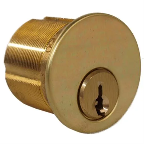 Kaba Group Kaba Group 7165SX2-03 1" Mortise Cylinder Door Lock Polished Brass Schlage C-K Keyway — product photo
