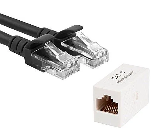 Monoprice Inc. Monoprice Inc. Cat6 Ethernet Cable 14 ft 24AWG 550MHz + Inline Coupler — product photo