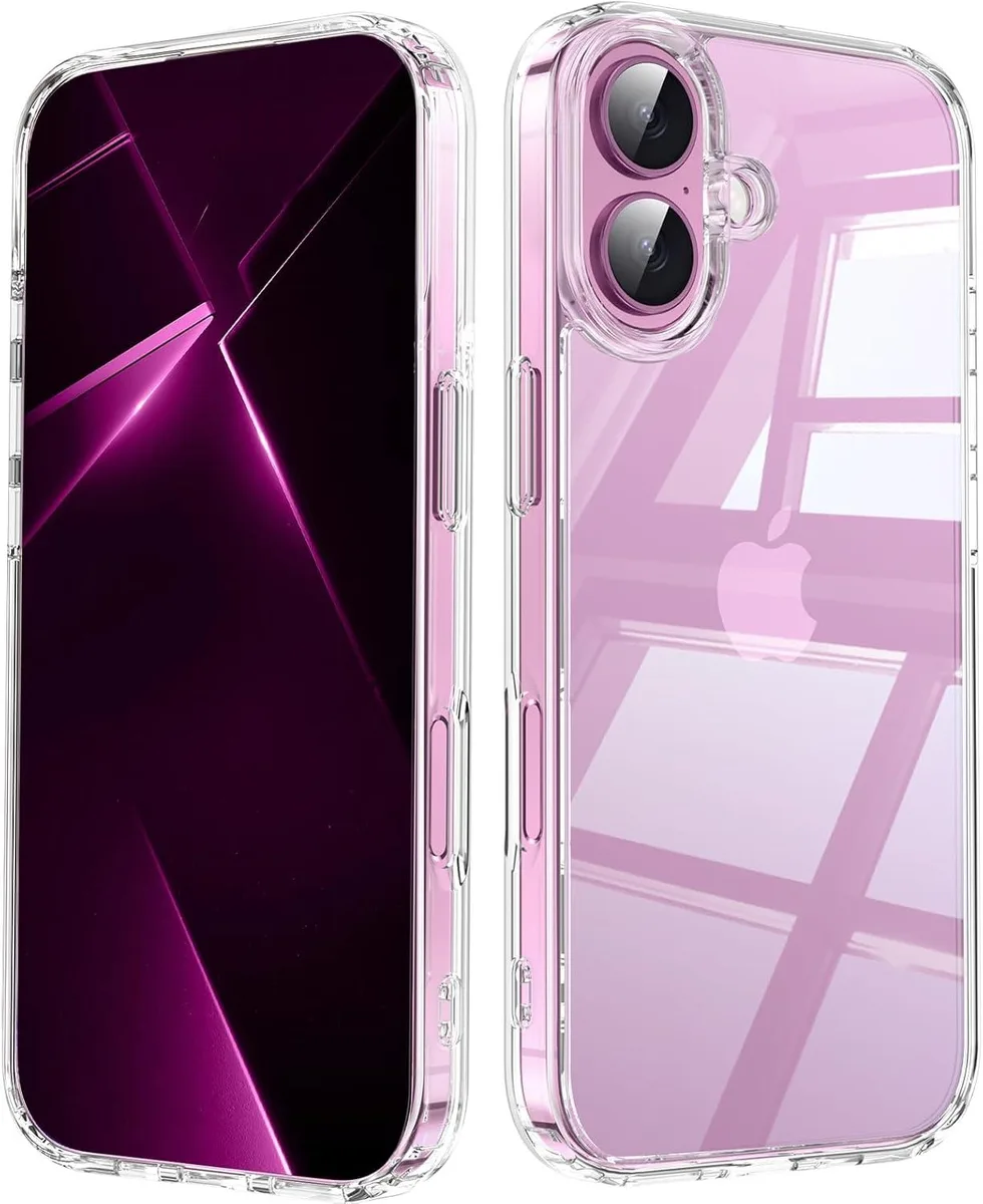 OMOTON OMOTON iPhone 17 Clear Hybrid Case 2.5 mm Camera Edge MIL-STD-810G — product photo