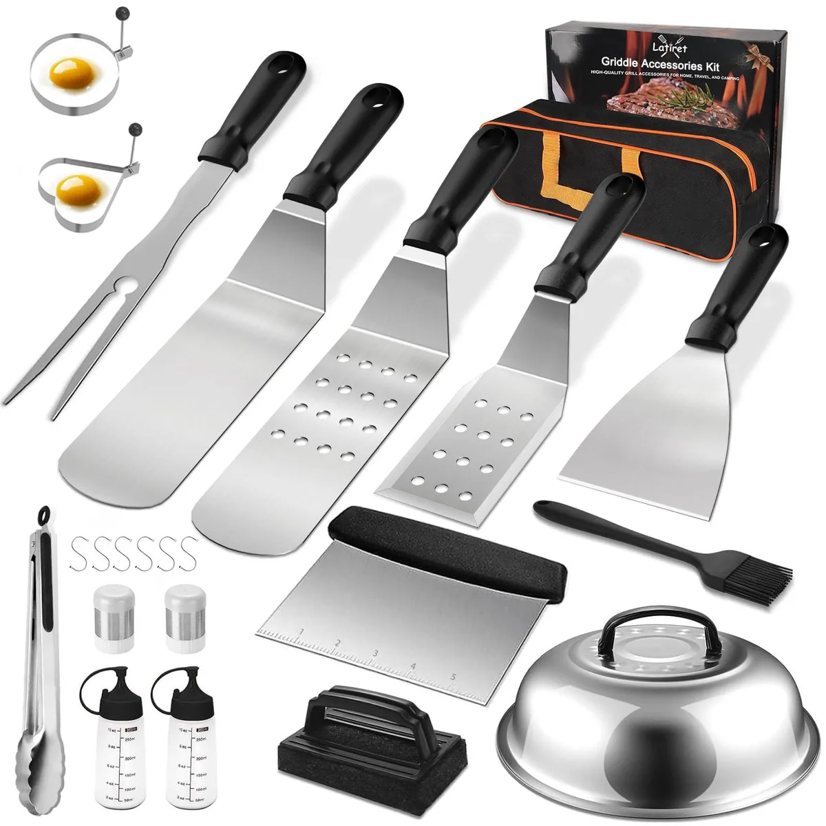  Healthy Living Griddle Accessories Kit 23Pcs Stainless Steel — product photo
