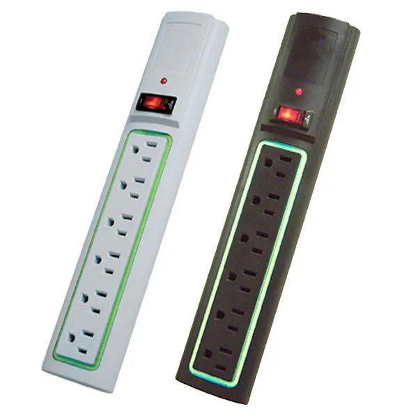 TRANS USA PRODUCTS, INC. TRANS USA PRODUCTS, INC. PP-56113DG-B 6-Outlet Daylite Surge Protector Black 3ft Cord 400 Joules — product photo