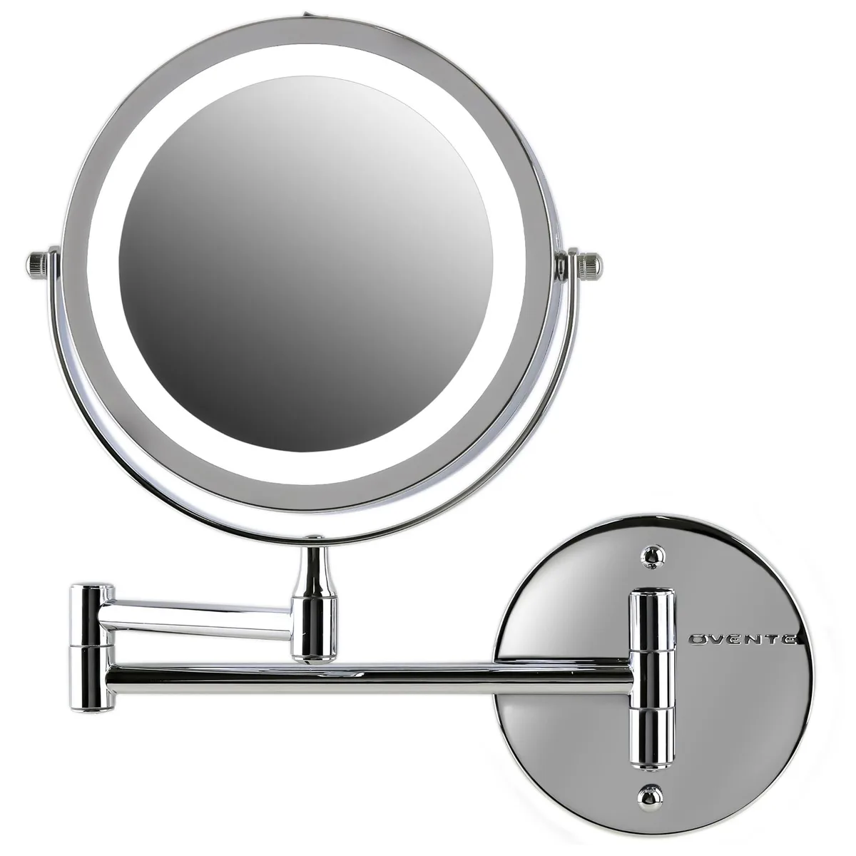  OVENTE MFW70CH1X7X 7" 1x/7x Polished Chrome Bath Mirror — product photo