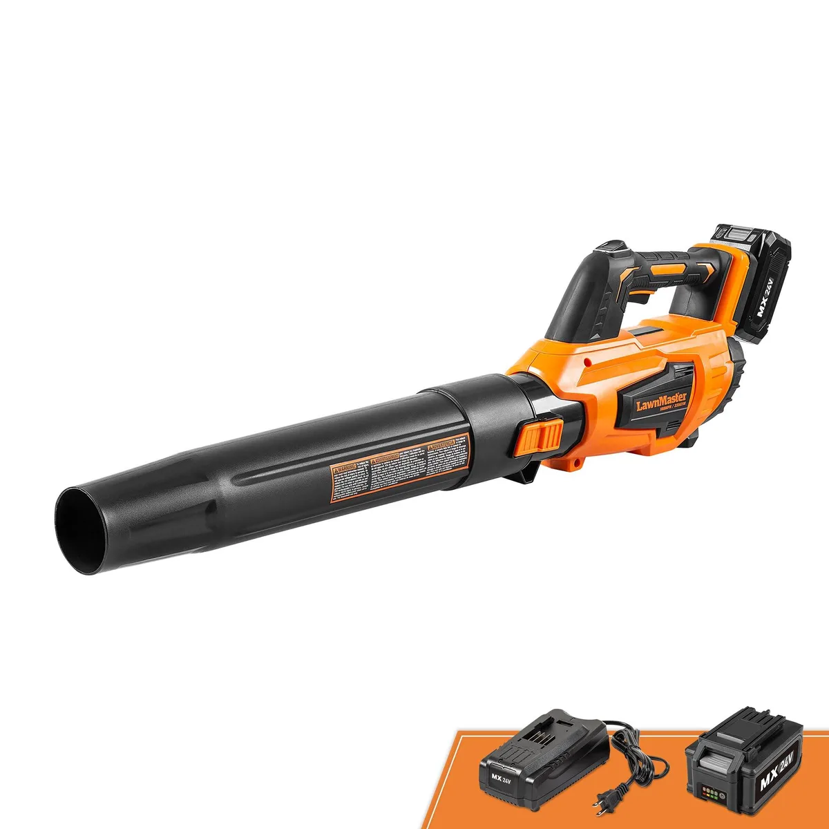 LawnMaster Cordless Leaf Blower 24V Max 4.0Ah Battery Charger CLBL2417A — product photo