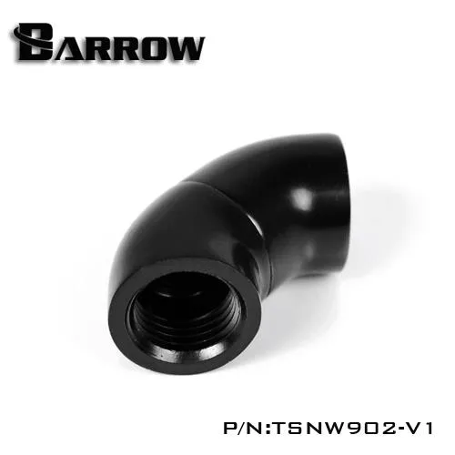 Barrow Mods Barrow Mods G1/4" 90° Female-Female Rotary Snake Adaptor Black — product photo