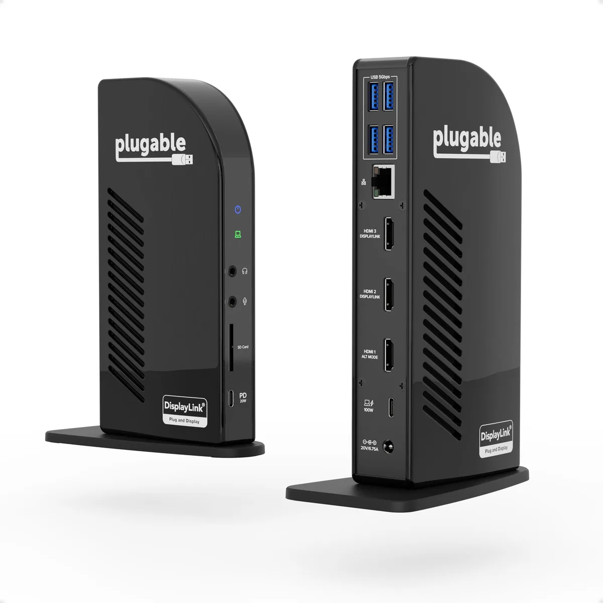 Plugable Technologies Plugable Technologies UD-ULTCDL 13-in-1 USB-C Triple Monitor Docking Station 100W Charging — product photo