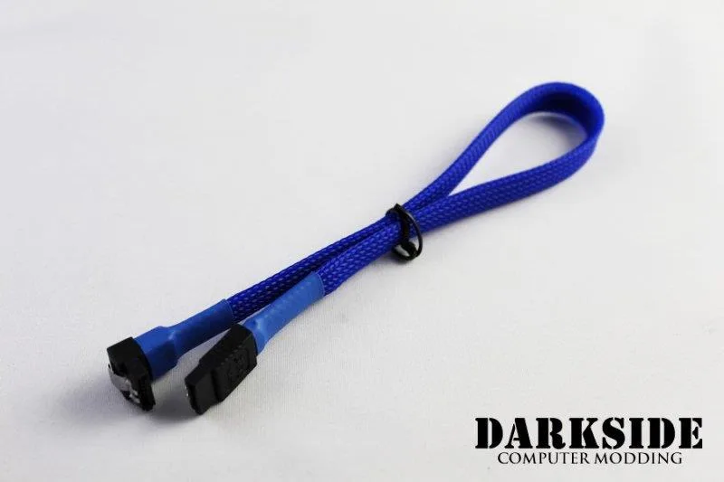 Darkside Computer Modding Darkside Computer Modding SATA cable 30cm 180° to 90° Blue UV DS-0079 — product photo